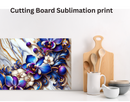 Cutting Board Sublimation Print - 3D Orchids