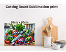 Cutting Board Sublimation Print - Veggies
