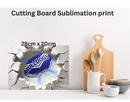 Cutting Board Sublimation Prints - Cracked Wall