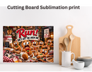 Cutting Board Sublimation Print - Gingerbread Men Run