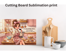 Cutting Board Sublimation Print - Cooking with Wine