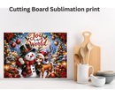 Cutting Board Sublimation Print - Joy to the World