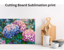 Cutting Board Sublimation Print - Hydrangea