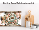 Cutting Board Sublimation Print - Rustic Cowhide