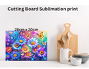 Cutting Board Sublimation Print - Floral