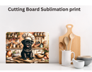 Cutting Board Sublimation Print - Black Pug