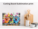 Cutting Board Sublimation Print - Crazy Lady