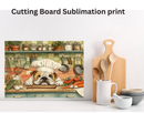 Cutting Board Sublimation Print - English Bulldog