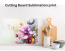 Cutting Board Sublimation Print - Floral