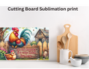 Cutting Board Sublimation Print - Old Chick