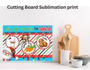 Cutting Board Sublimation Print - Santa Board