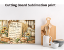 Cutting Board Sublimation Print - Blessed Home
