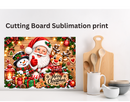 Cutting Board Sublimation Print - Thumbs Up Santa