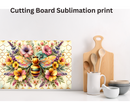 Cutting Board Sublimation Print - Floral Bee
