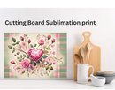 Cutting Board Sublimation Print - Pink Heart
