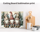 Cutting Board Sublimation Print - Sitting Gnomes