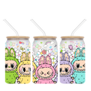16oz Libby Glass Sublimation Print - Monster Dolls