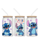 16oz Libby Glass Sublimation Print - Cartoon