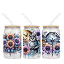 16oz Libby Glass Sublimation Print - Midnight Owl