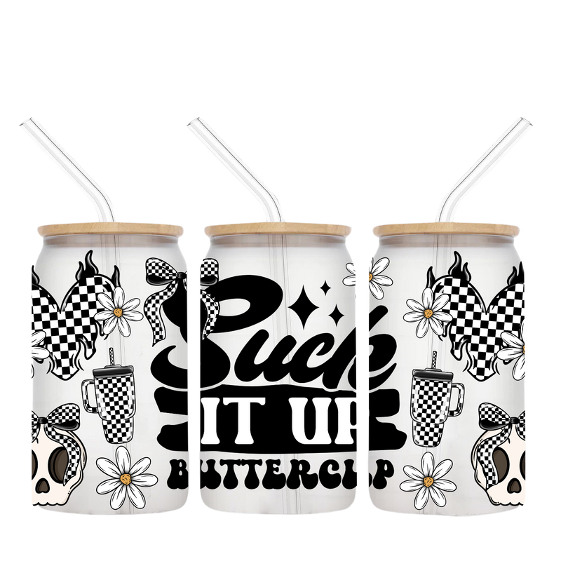 16oz Libby Glass Sublimation Print - Suck it up