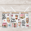 UV DTF 16oz Can Glass Wraps - BOOKS