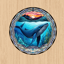 Wind Spinner Sublimation Print -Blue Whale