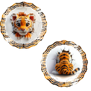3D Tiger Wind Spinner design to fit an 8' Spinner.
