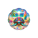 Wind Spinner Sublimation Print - Gem Turtle