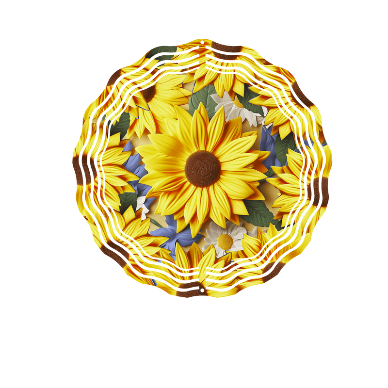 3d Sunflowers Wind Spinner design to fit an 8' Spinner.