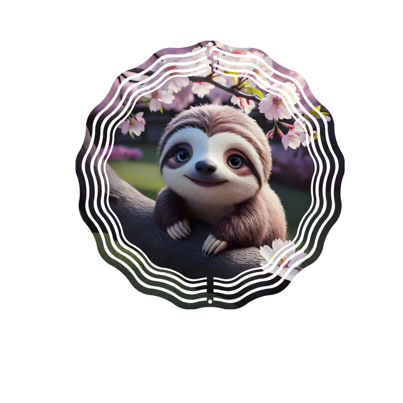 Cute Sloth Wind Spinner design to fit an 8' Spinner.