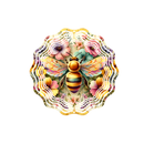 Wind Spinner Sublimation Print - Floral Honeybee