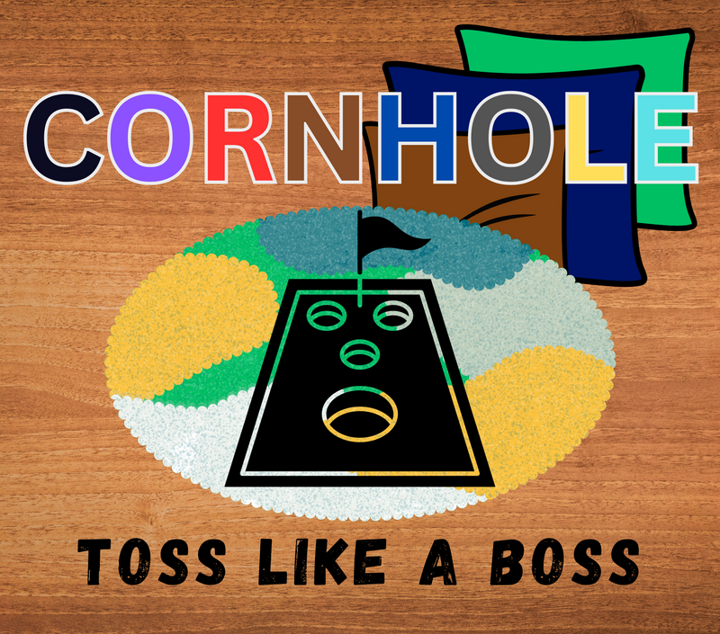 Cornhole 20oz Skinny Tumbler Printed Paper