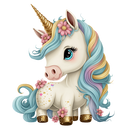 DTF Transfer Sheet - Cute Unicorn