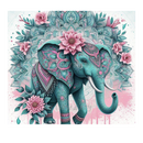 Mandala Pink Elephant 20oz Skinny Tumbler Printed Paper