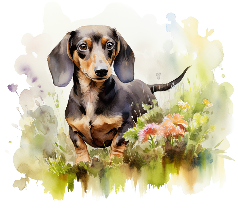 Black and Tan Dachshund 20oz Skinny Tumbler Printed Paper