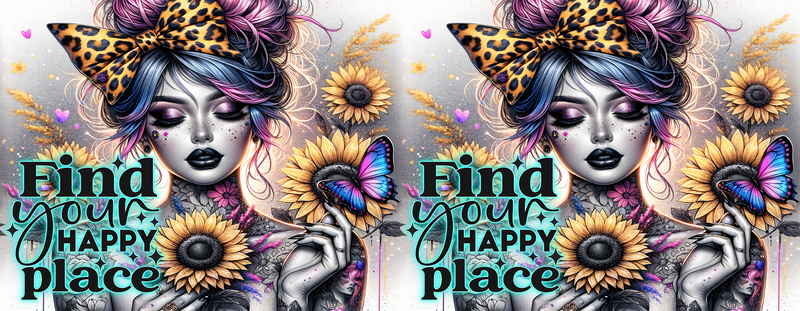 Happy Place Printed Sublimation Paper for 11oz mug