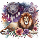 Dream Catcher Lion 20oz Skinny Tumbler Printed Paper