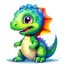 DTF Transfer Sheet - Cute Little Dinosaur