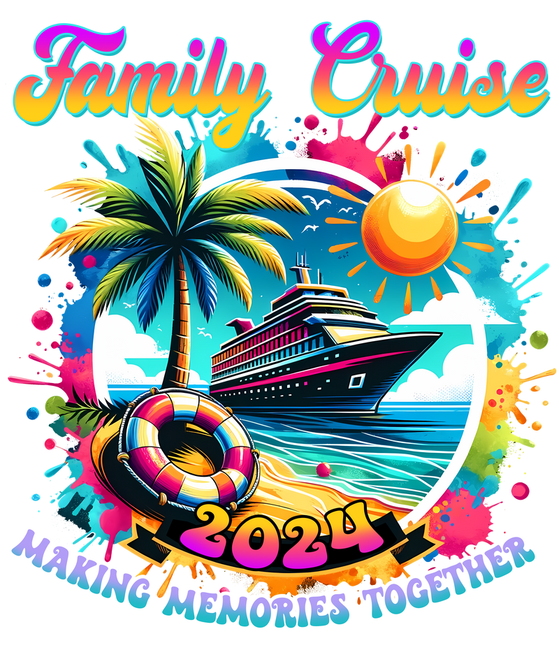 DTF Transfer Sheet - Family Cruise