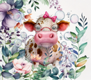 Floral Cow 20oz Tumbler and 12oz Sippy cup Sublimation Print Set