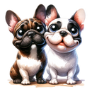 DTF Transfer Sheet - Funny French Bulldogs