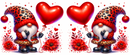 Gnome Valentine Printed Sublimation Paper for 11oz mug.