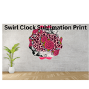 Swirl Clock Sublimation Print - Roses