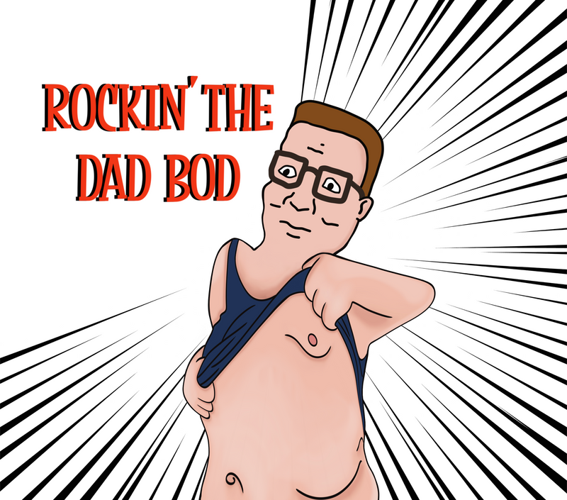 Dad Bod 20oz Skinny Tumbler Printed Paper