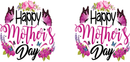 Happy Mother's Day Pink Butterflies Printed Sublimation Paper for 11oz mug.