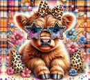 Leopard Star Highlander Cow 20oz Sublimation Print