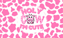 Holy Cow Pink 12oz Sublimation Flip Top Water Bottle Print