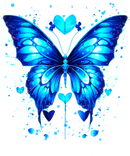DTF Transfer Sheet - Blue Butterfly