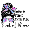 16oz Libbey Glass Can Sublimation Print - Messy Bun