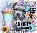 DTF Transfer Sheet - Anxiety Staffy